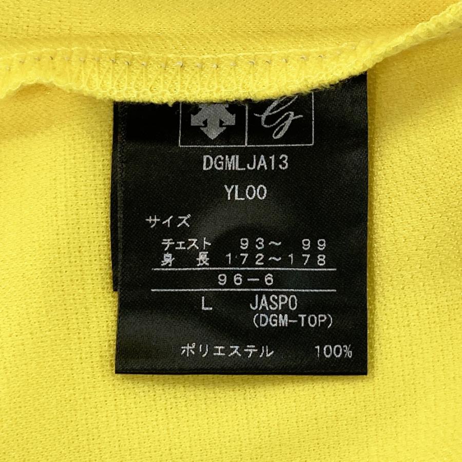 DESCENTE GOLF デサントゴルフ 半袖ポロシャツ 総柄 イエロー系 L