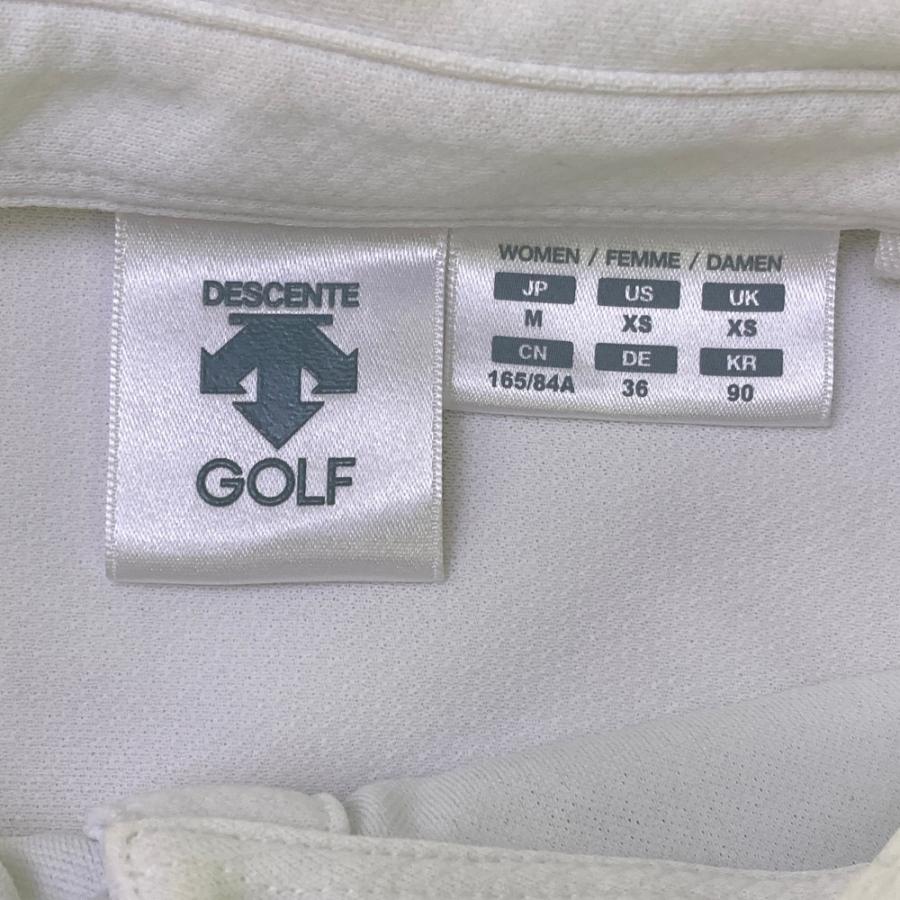 DESCENTE GOLF デサントゴルフ ノースリーブポロシャツ 総柄 ブルー系