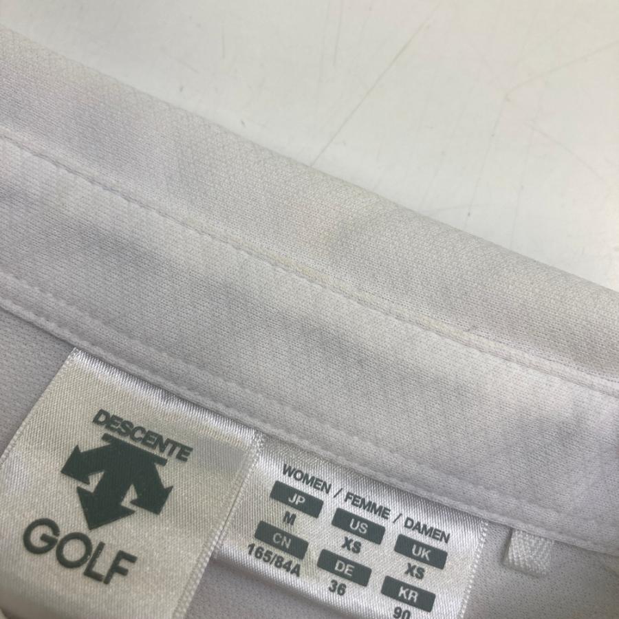 DESCENTE GOLF デサントゴルフ ノースリーブポロシャツ 総柄 ブルー系