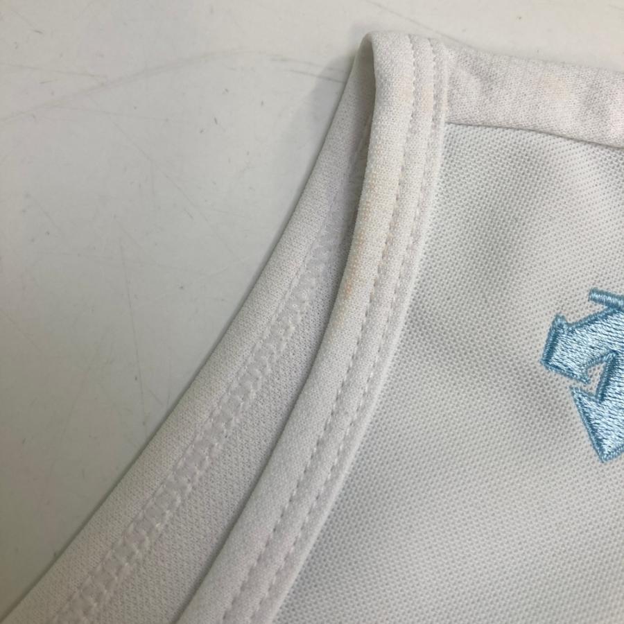 DESCENTE GOLF デサントゴルフ ノースリーブポロシャツ 総柄 ブルー系