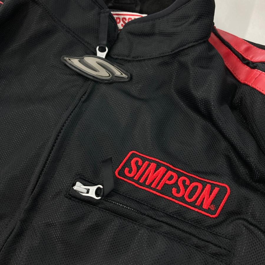 SIMPSON　シンプソン　ライディング　メッシュジャケット L　バイクウェア SIMPSON シンプソン ライディング メッシュジャケット ブラック系 L2W