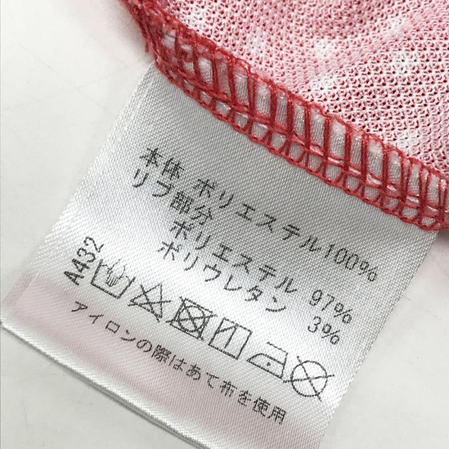 VIVA HEART（ビバハート） ロゴ入り 半袖ポロシャツ ドット柄 レッド系