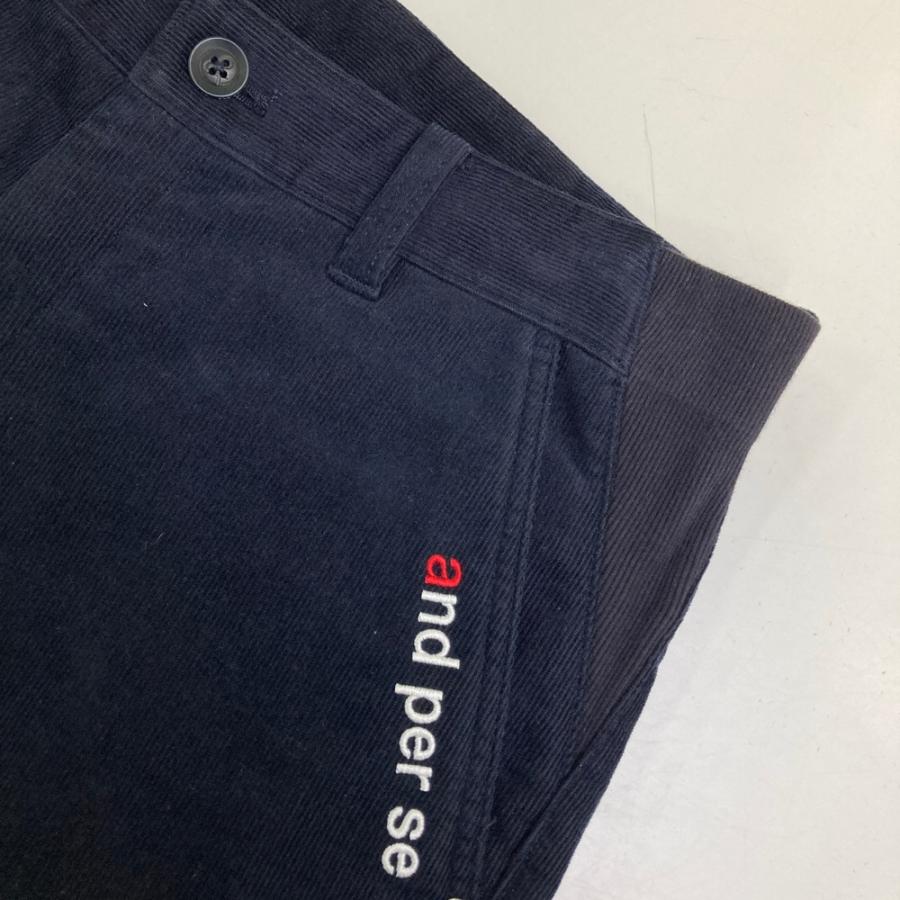 AND PER SE アンパスィ 2024年 コーデュロイパンツ ネイビー系 M