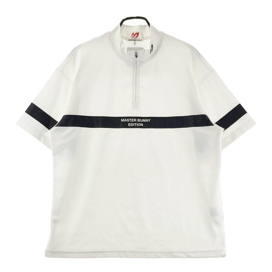 マスターバニーエディション ハーフジップtシャツ 半袖シャツ 白 ホワイト 0 MASTER BUNNY EDITION マスターバニーエディション 2025年 半袖ハーフ