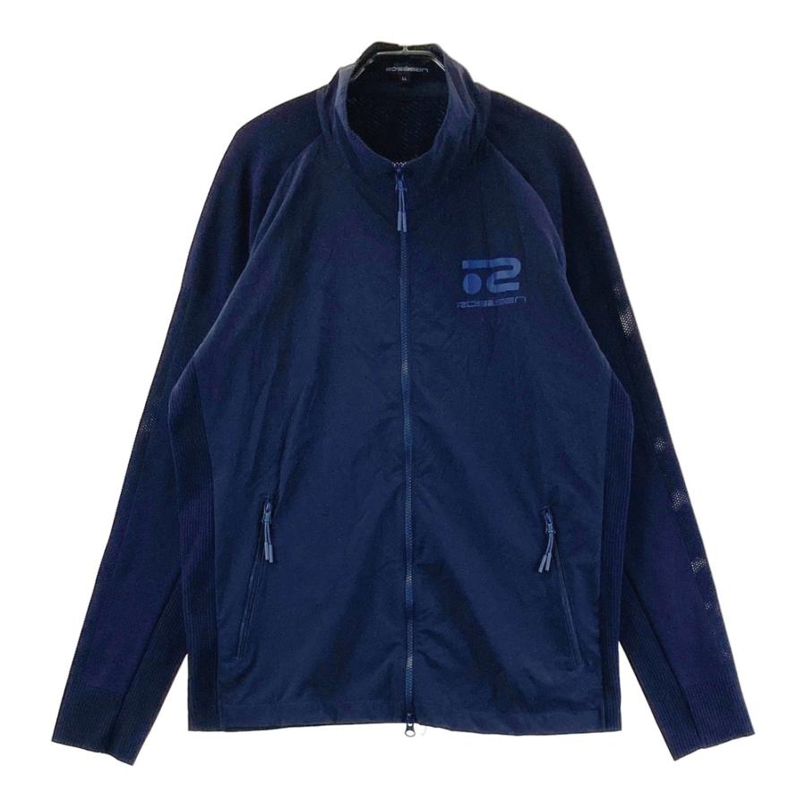 ROSASEN ロサーセン ニット切替 ジップジャケット ネイビー系 LL