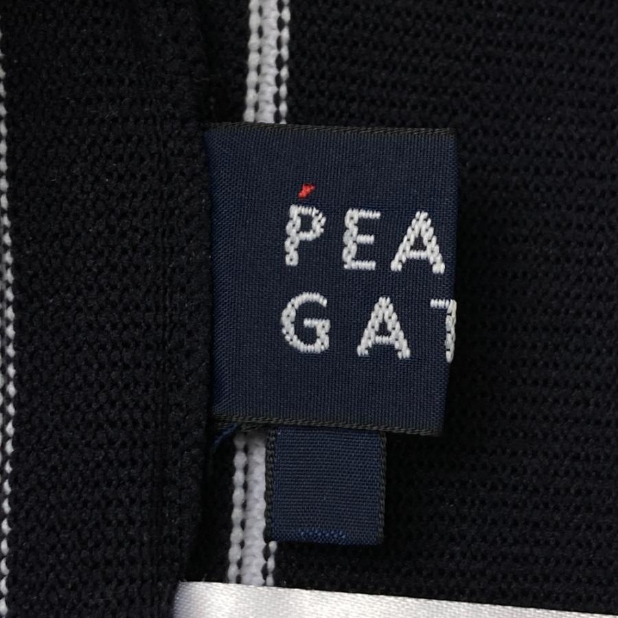 PEARLY GATES パーリーゲイツ 2023年モデル ニットセーター ワッペン ストライプ柄 ネイビー系 0 ゴルフウェア レディースの画像