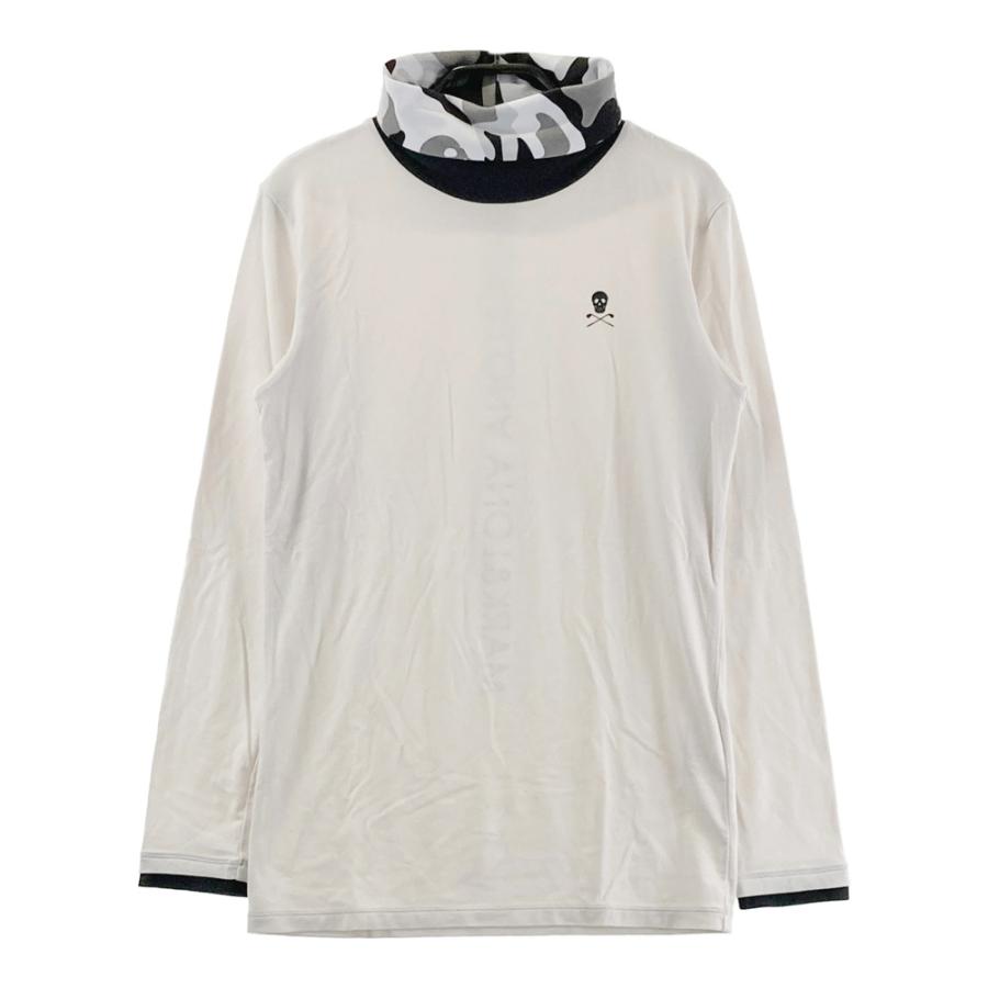 サイズ：46 MARK&LONA マークアンドロナ  タートルネック 長袖Tシャツ  ブラック系 [240101719192] ゴルフウェア メンズ ストスト MARK&LONA（マークアンドロナ） 長袖タートルネックTシャツ ホワイト系