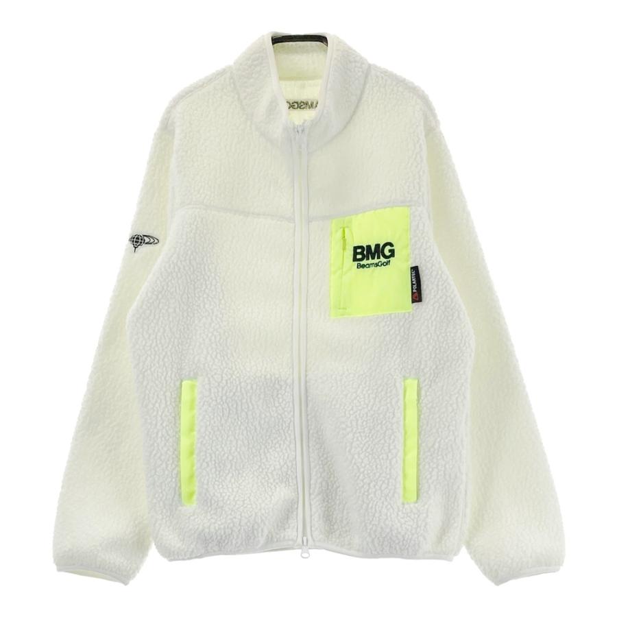 ビームスゴルフ　beams golf ボア　アウター BEAMS GOLF ビームスゴルフ ボア ジップジャケット ホワイト系 M