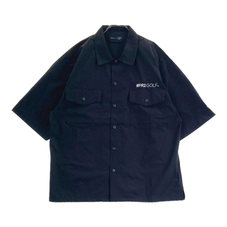 FR2 GOLF エフアールツーゴルフ 半袖 ストレッチ ポロシャツ 2XL FR2 GOLF エフアールツーゴルフ 半袖シャツ ブラック系 L ゴルフウェア