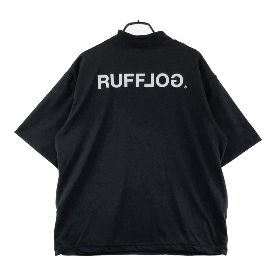 RUFFLOG ゴルフウェア 半袖シャツ ブラック M RUFFLOG（ラフロッグ） ハーフジップ 半袖Tシャツ ブラック系 XL