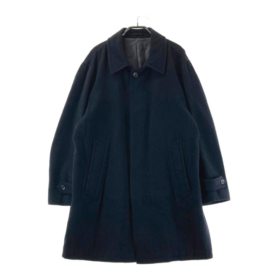 PAPAS パパス PLUS 中綿 カシミヤ混 コート ブラック系 L メンズ