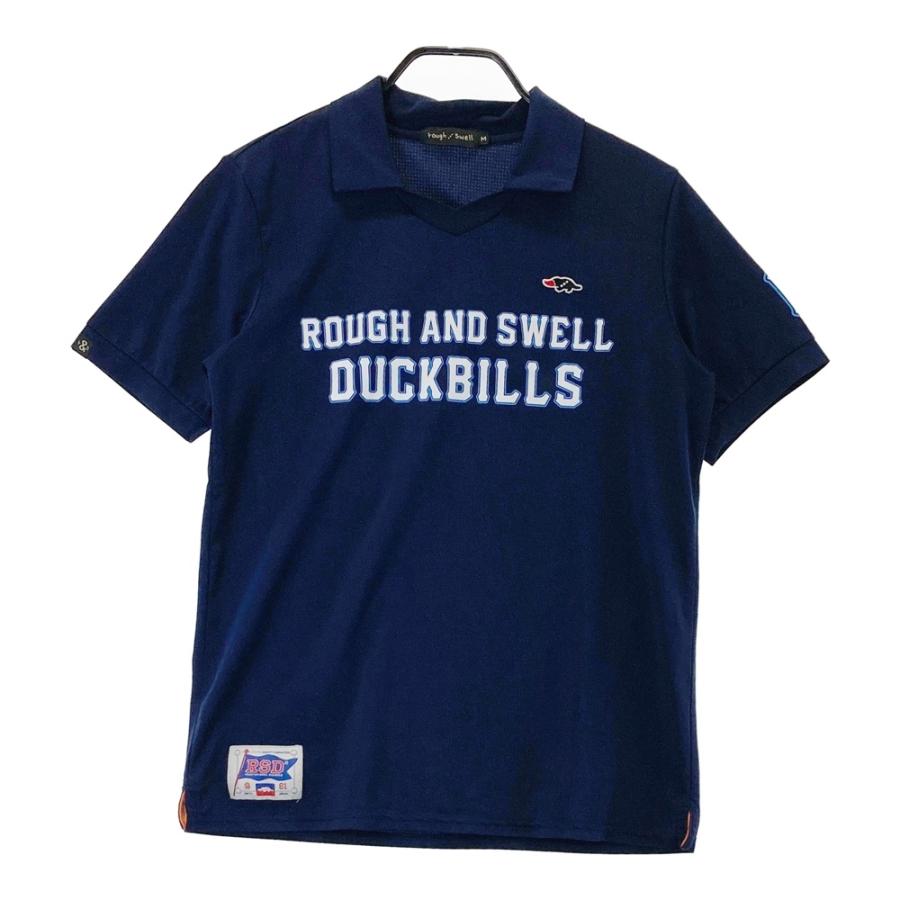 ROUGH&SWELL ラフアンドスウェル 襟付 半袖Tシャツ ネイビー系 M