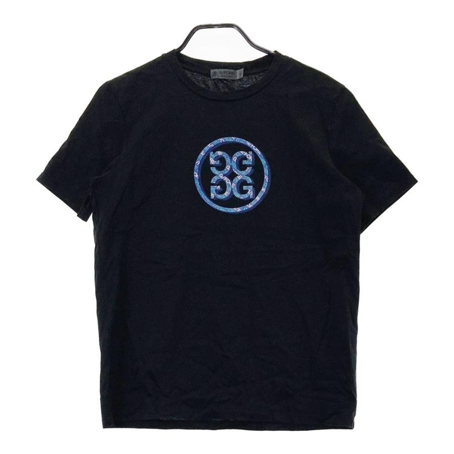 G/FORE 半袖シャツ 黒 G/FORE ジーフォア 半袖Tシャツ ロゴプリント ブラック系 2 ゴルフ