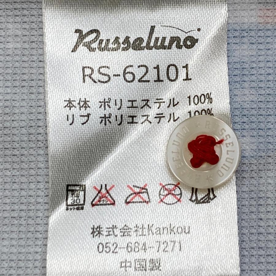 RUSSELUNO ラッセルノ 半袖ポロシャツ 総柄 ブラック系 4 ゴルフウェア