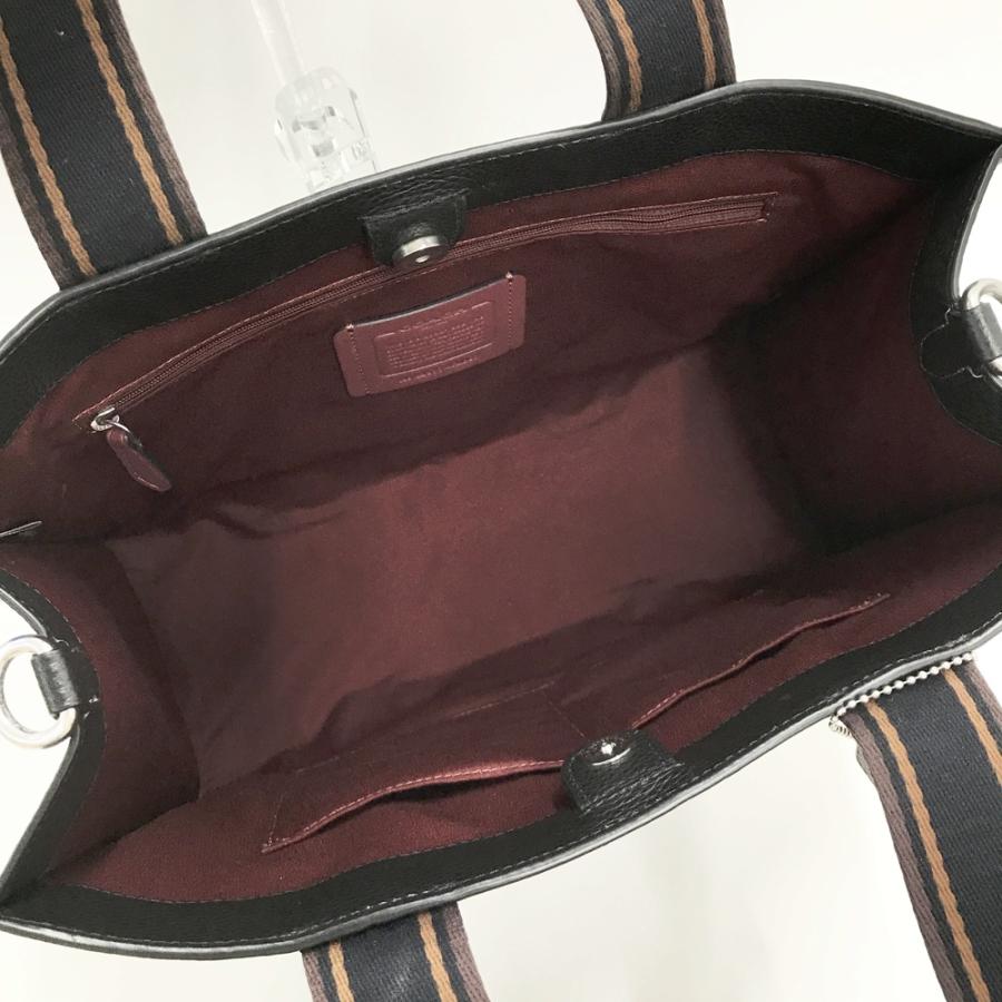 COACH コーチ CM067 スミストートバッグ 2WAY レザー ブラック系