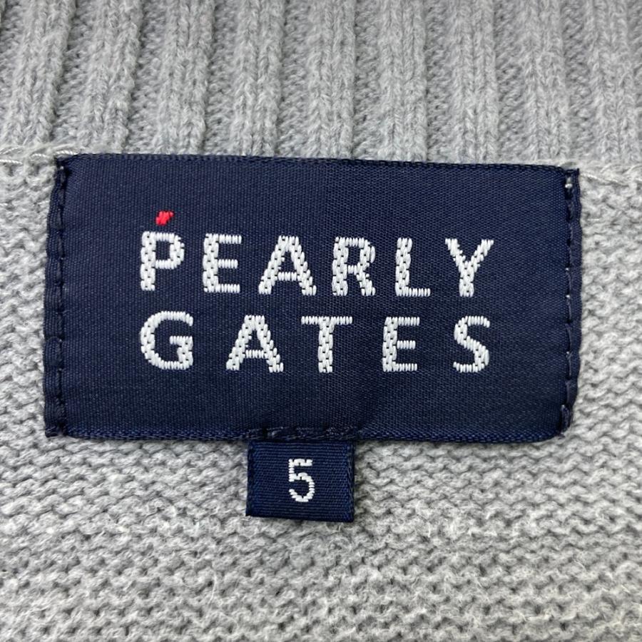 ○★新品未使用　PGG PEARLY GATES　ベスト　5　グレー系 PEARLY GATES パーリーゲイツ ニットベスト グレー系 5 ゴルフウェア