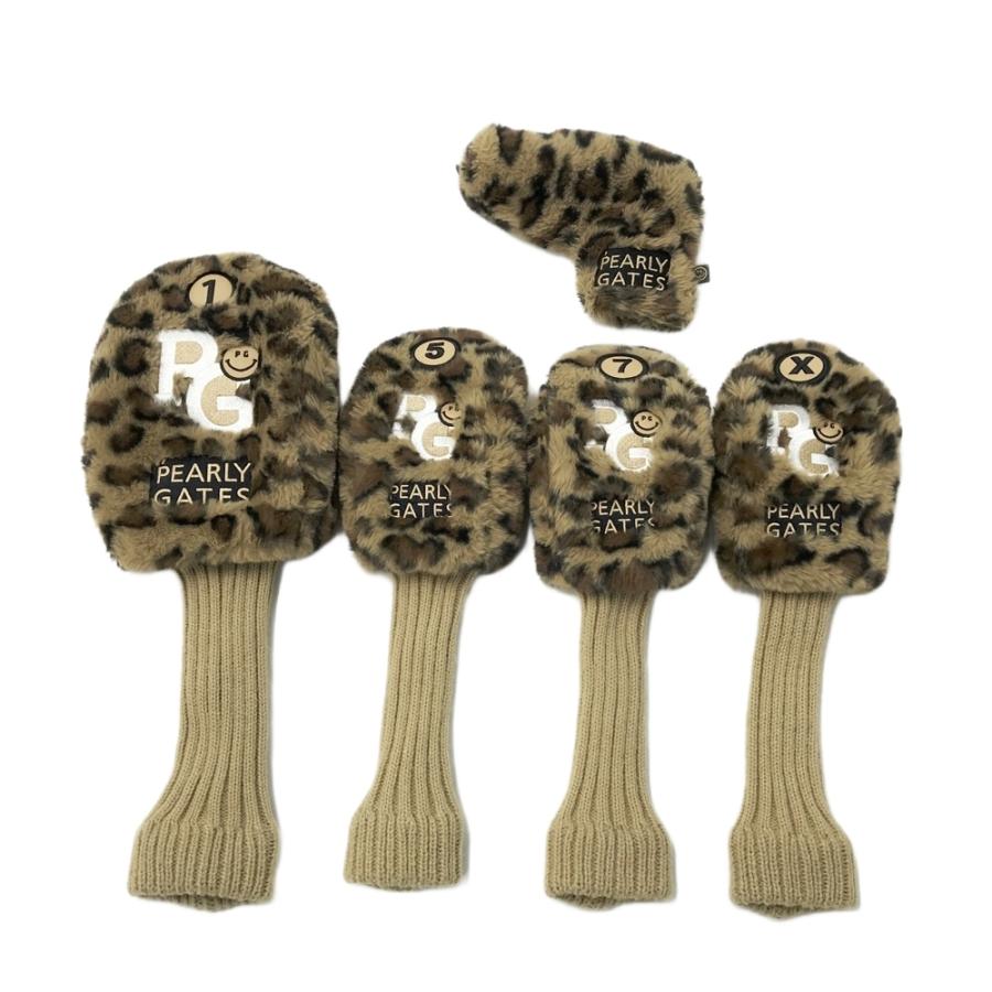 PEARLY GATES パーリーゲイツ ボア ヘッドカバー 5点セット ヒョウ柄