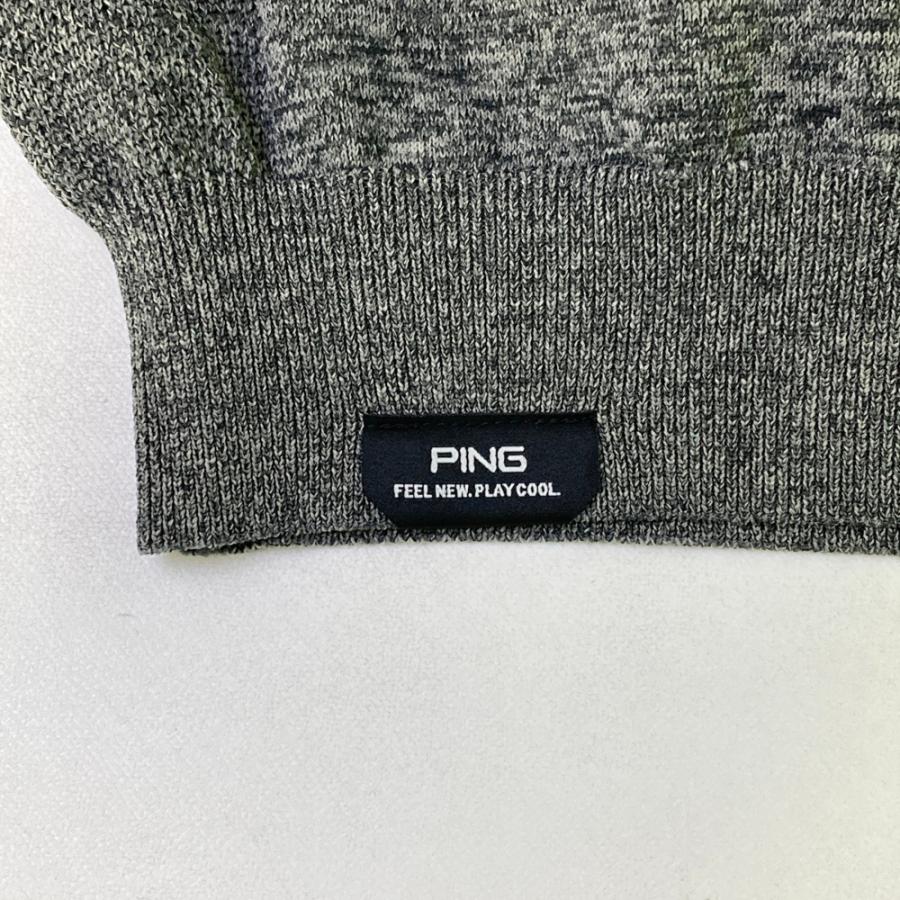 新品】PING ピン 2024年 ニットベスト グレー系 M ゴルフウェア