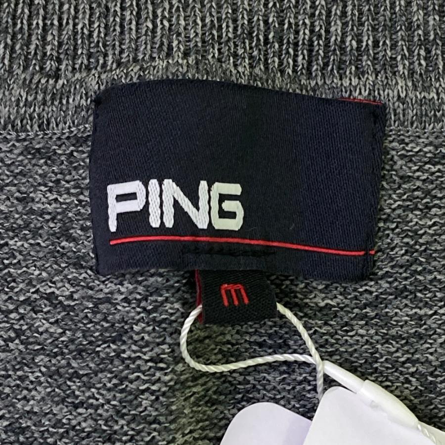 新品】PING ピン 2024年 ニットベスト グレー系 M ゴルフウェア