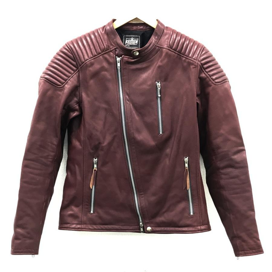 極美品✨KADOYA カドヤ シングルライダース FENNEL 山羊革 KADOYA カドヤ レザージャケット FENNEL 山羊革 パープル系 L バイク