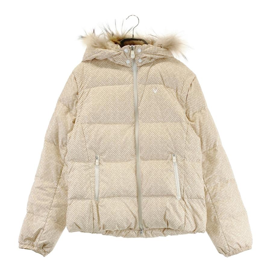 CALLAWAY キャロウェイ 4WAY ファーダウンジャケット 総柄 ベージュ系