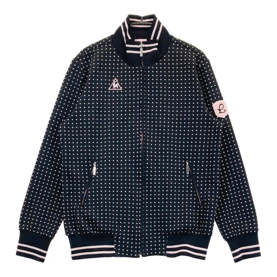 LE COQ GOLF ルコックゴルフ ジップジャケット L レディース LE COQ GOLF ルコックゴルフ ジップジャケット 総柄 ブラック系 L