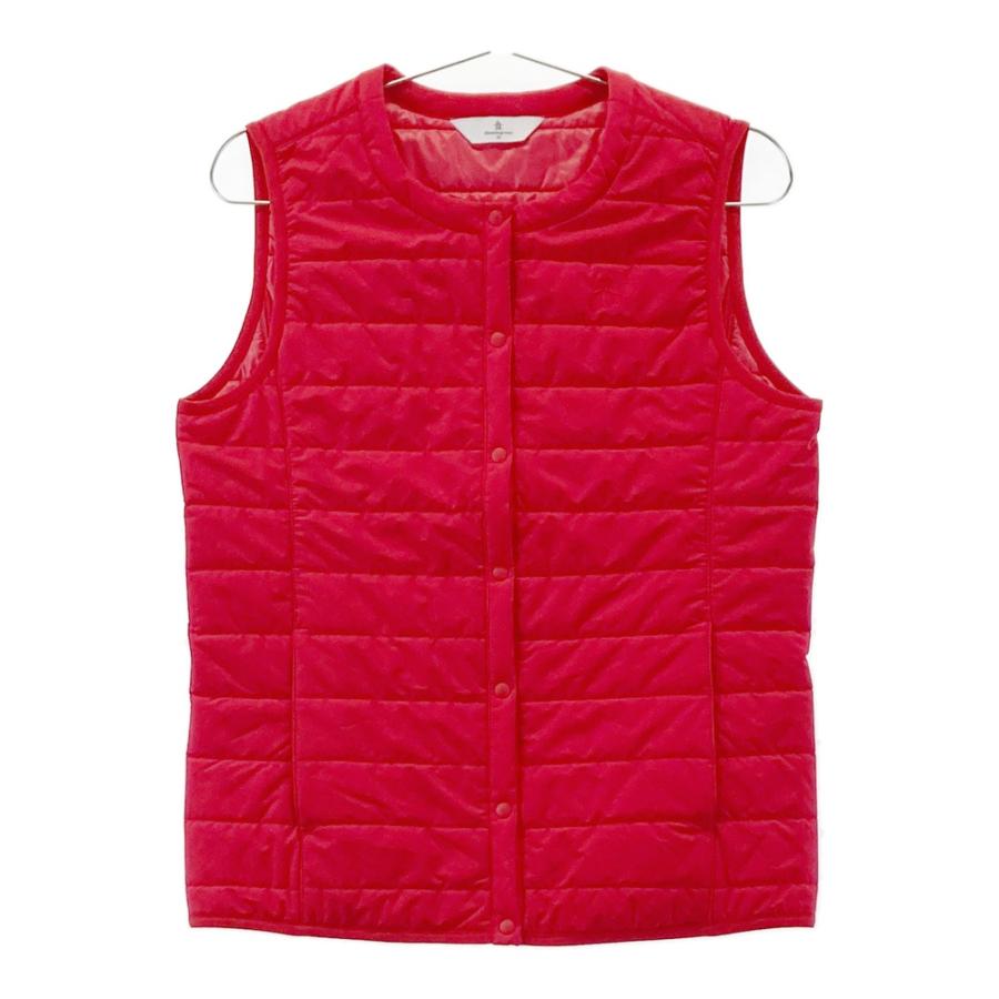 MUNSING WEAR マンシングウェア 中綿ベスト レッド M ゴルフ MUNSING WEAR マンシングウェア 刺繍入り 中綿ベスト レッド系 M