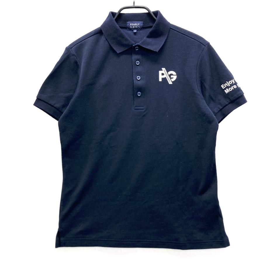 パーリーゲイツ　半袖ポロシャツ　ネイビー　サイズ4 PEARLY GATES パーリーゲイツ 半袖ポロシャツ ネイビー系 4 ゴルフ