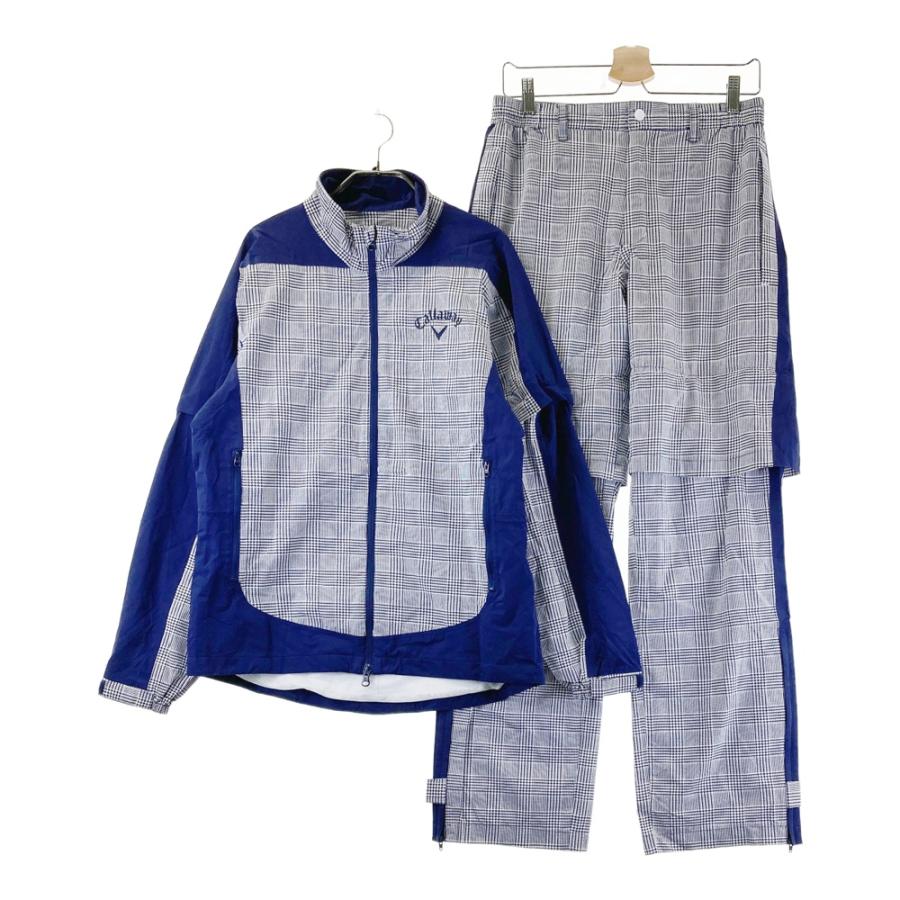 callway golf レインウェア　Mサイズ　未使用品　Callway CALLAWAY キャロウェイ レインウェア チェック柄 ネイビー系 M ゴルフ