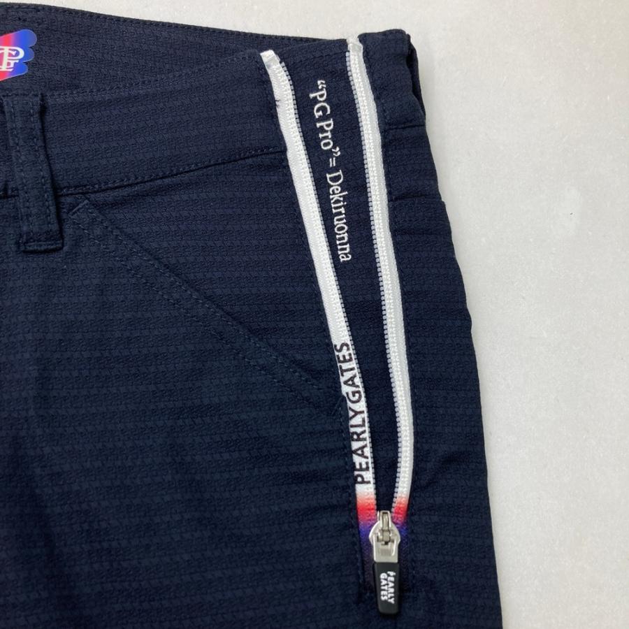 PEARLY GATES パーリーゲイツ 2024年 ストレッチパンツ PRO 総柄 ネイビー系 00 ゴルフウェア レディースの画像