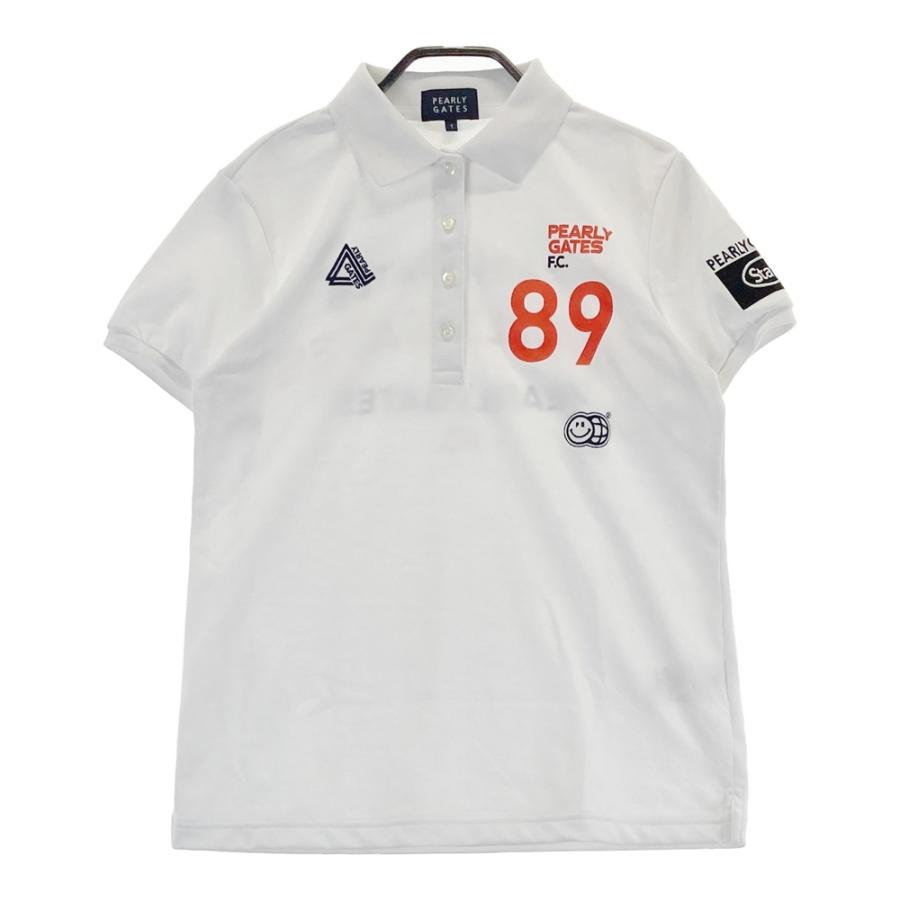 PEARLY GATES パーリーゲイツ 2024年 半袖ポロシャツ フロッキーロゴ
