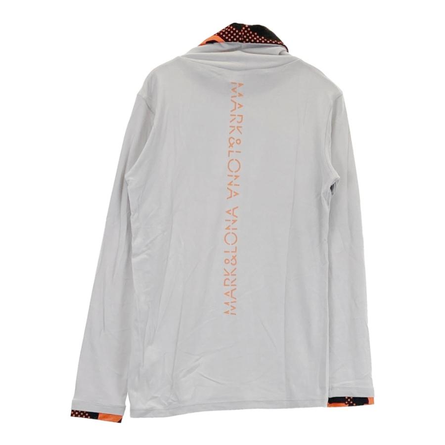 サイズ：44 MARK&LONA マークアンドロナ  タートルネック 長袖Tシャツ  グレー系 [240101581155] ゴルフウェア メンズ ストスト MARK&LONA（マークアンドロナ） タートルネック 長袖Tシャツ グレー系