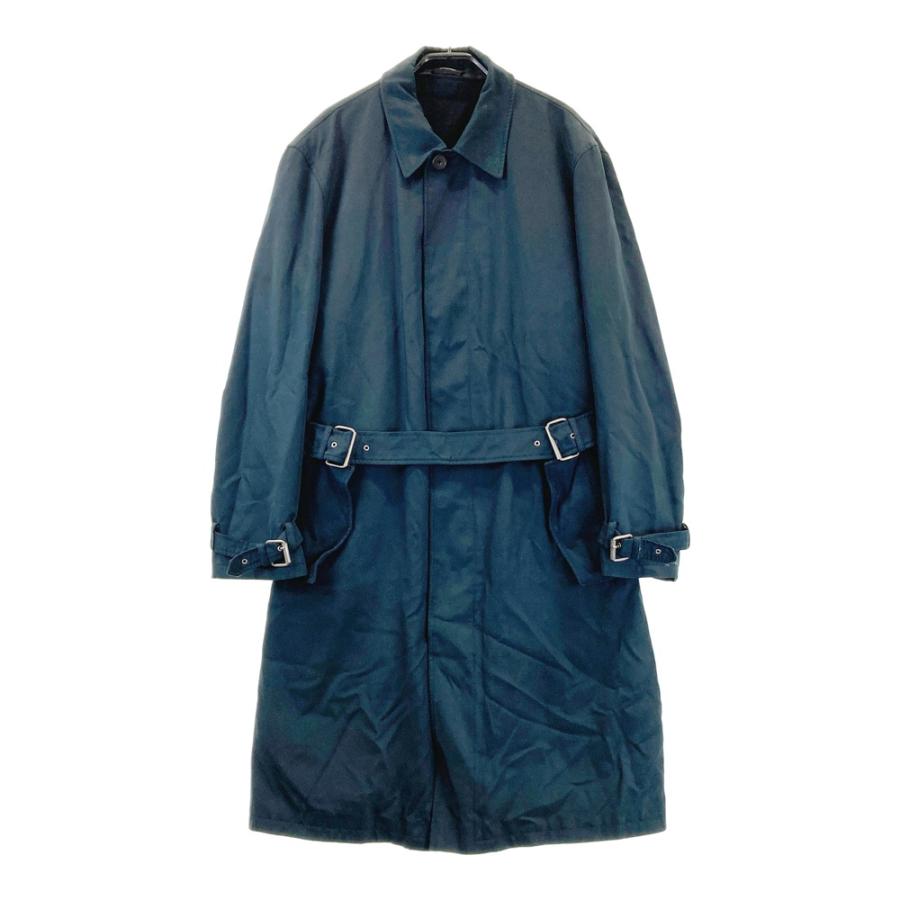 HERMES エルメス 中綿 ステンカラーコート ネイビー系 48 メンズ