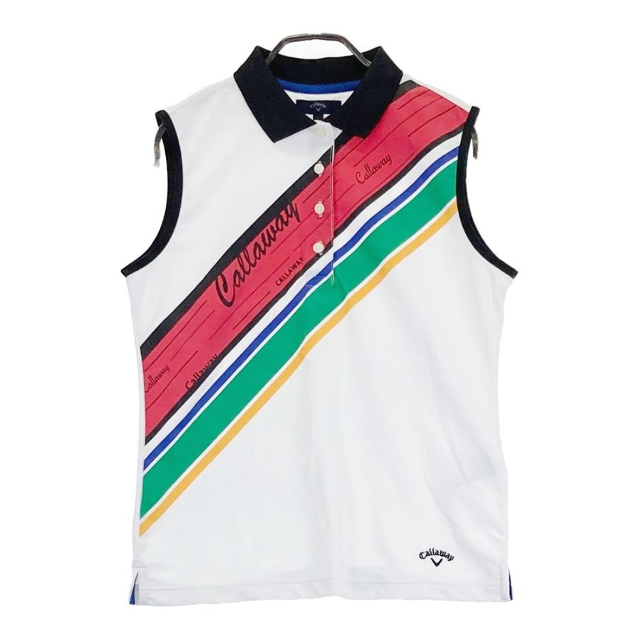 CALLAWAY キャロウェイ ノースリーブポロシャツ ホワイト系 L ゴルフ