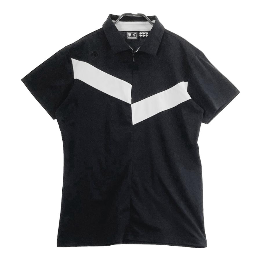 デサントゴルフ　ブラックポロシャツ DESCENTE GOLF デサントゴルフ 半袖ポロシャツ ブラック系 M ゴルフ