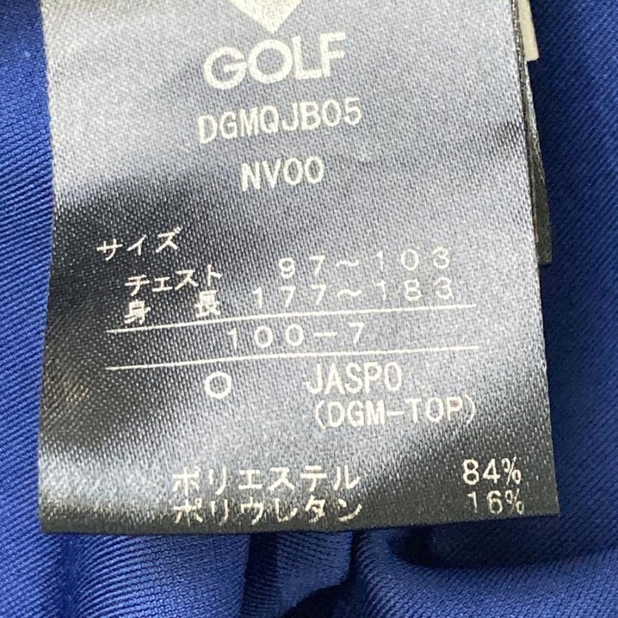 DESCENTE GOLF デサントゴルフ 起毛 長袖ポロシャツ ブルー系 O ゴルフ