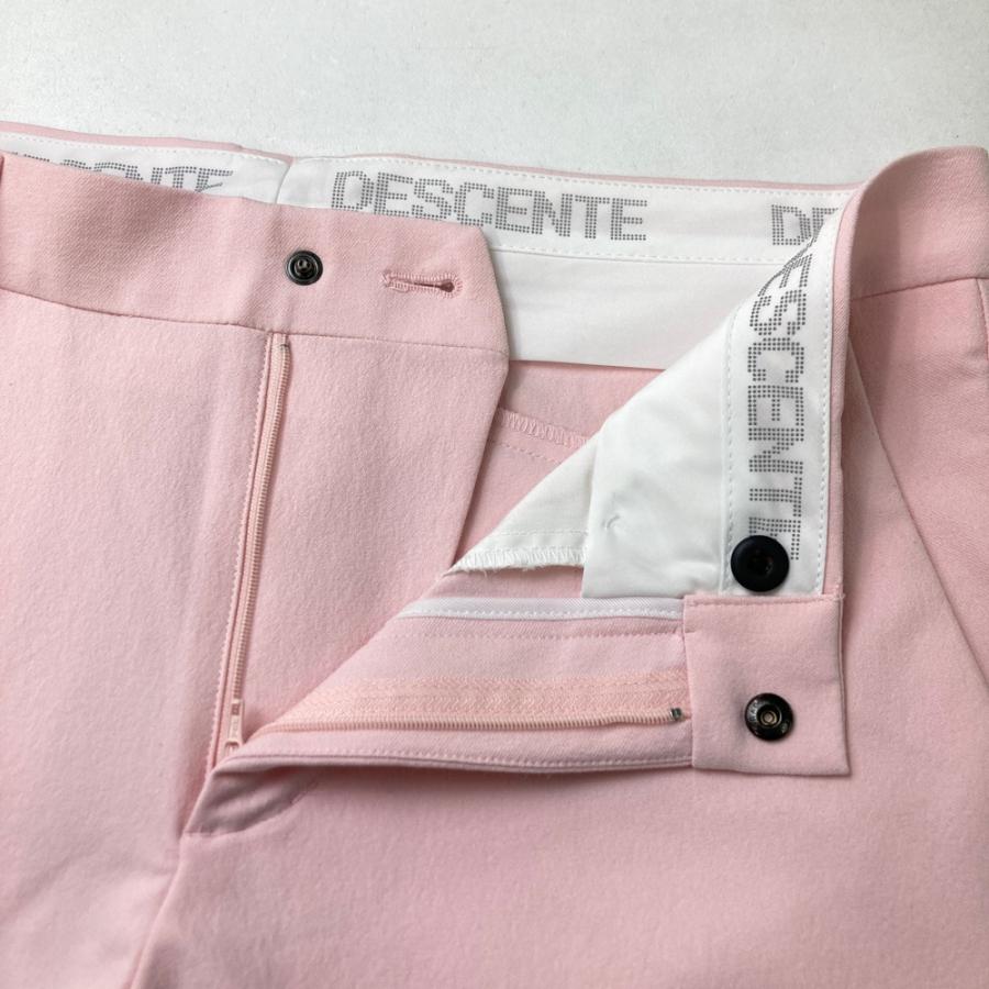 DESCENTE GOLF デサントゴルフ ストレッチパンツ サイドロゴ ピンク系