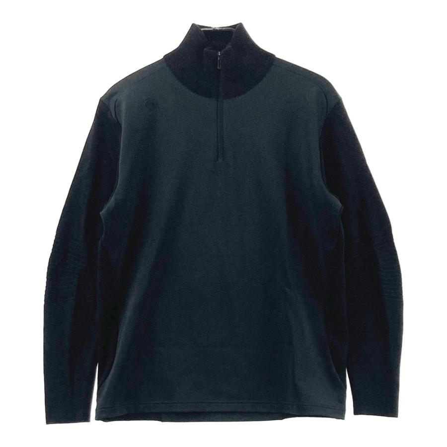 DESCENTE GOLF デサントゴルフ ハーフジップ ニット切替 長袖Tシャツ