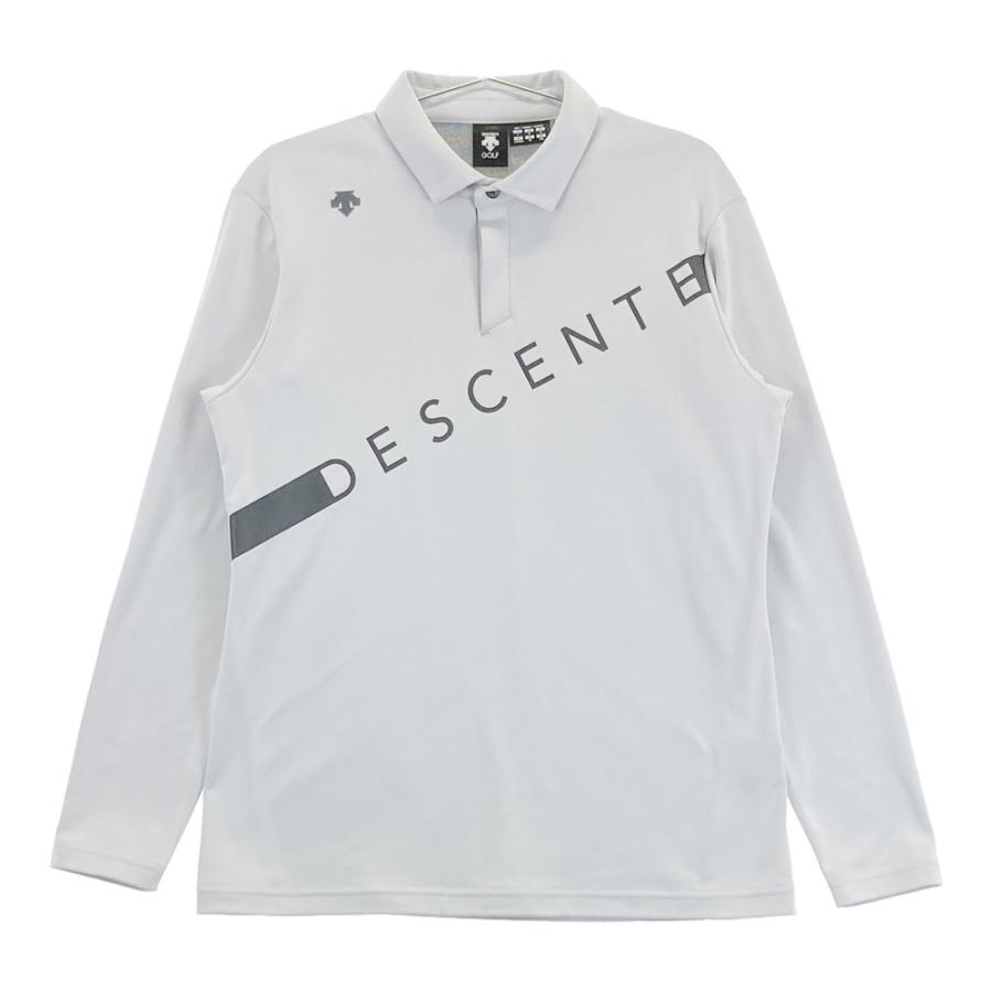 DESCENTE GOLF デサントゴルフ 長袖ポロシャツ グレー系 L ゴルフ