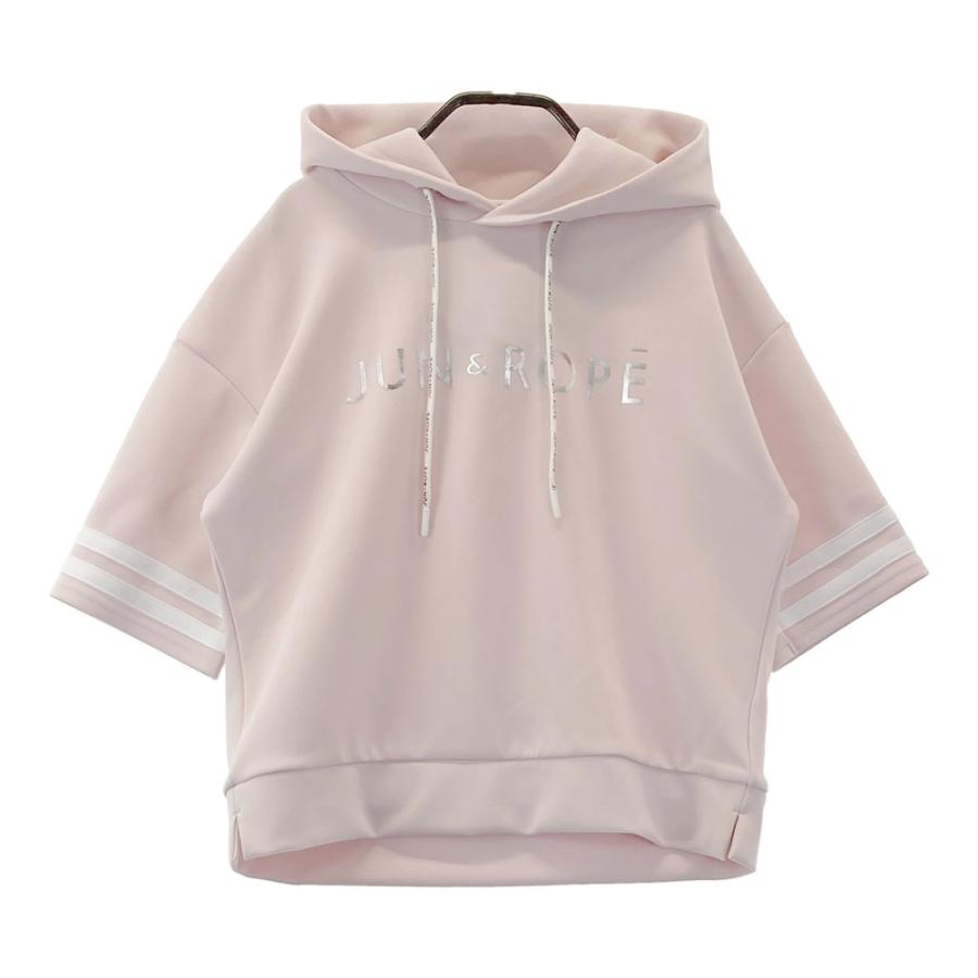 JUN&ROPE ジュン アンド ロペ 半袖パーカー ピンク系 S ゴルフウェア
