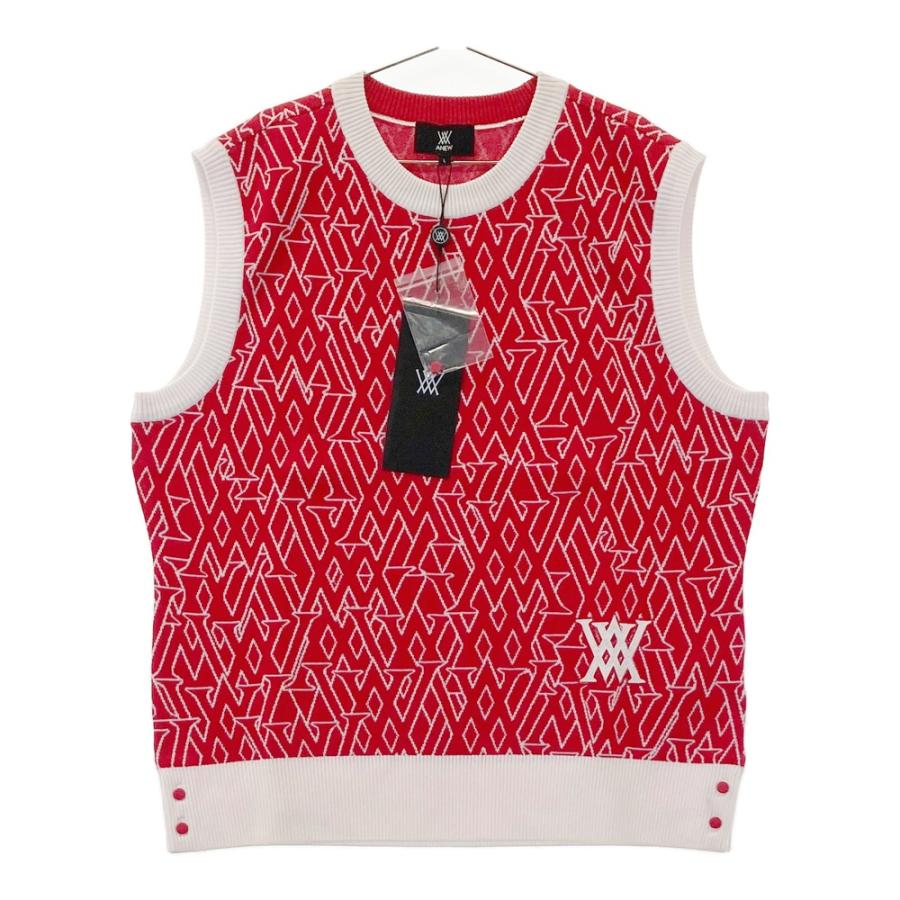 限定品　☆ANEW GOLF☆ レディースベスト ANEW GOLF アニューゴルフ 2025年モデル ニットベスト ロゴパターン柄