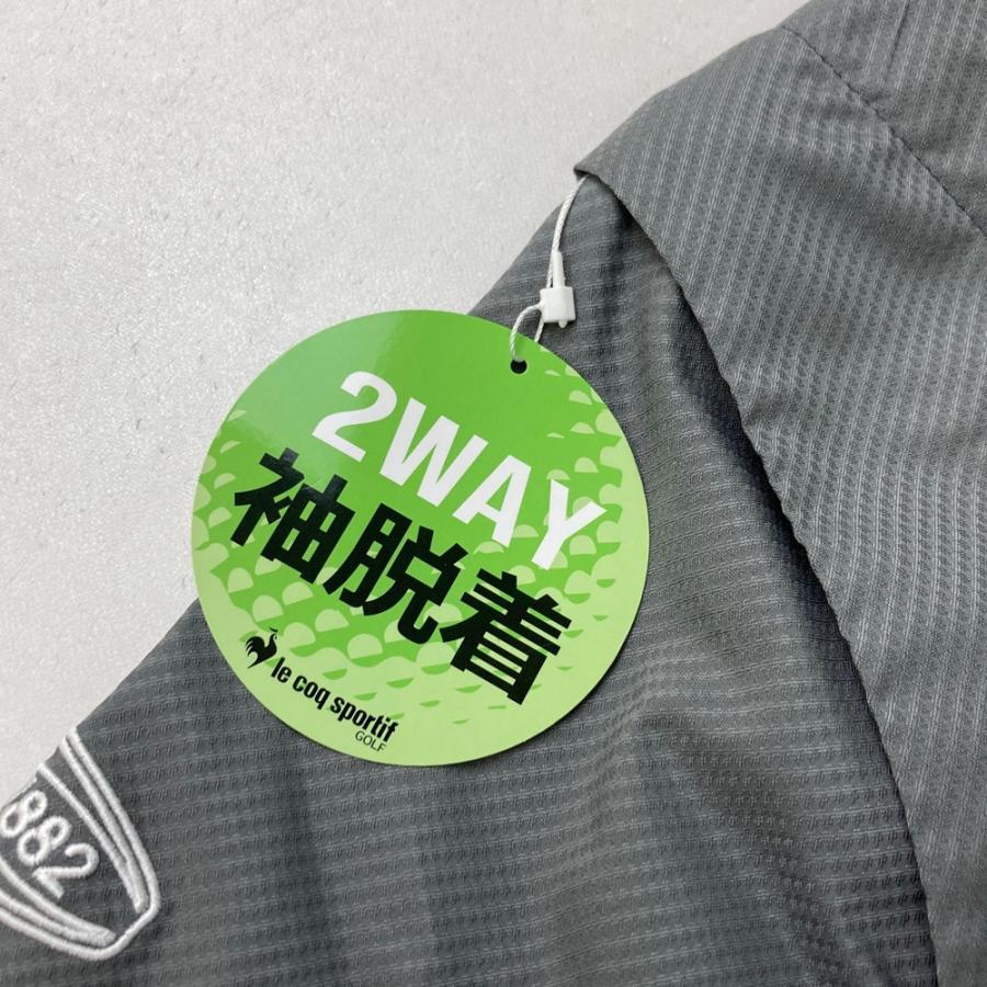 【新品】LE COQ GOLF ルコックゴルフ LG5FWB00M 2025年モデル 2WAY ジップジャケット グレー系 L ゴルフウェア メンズ_8