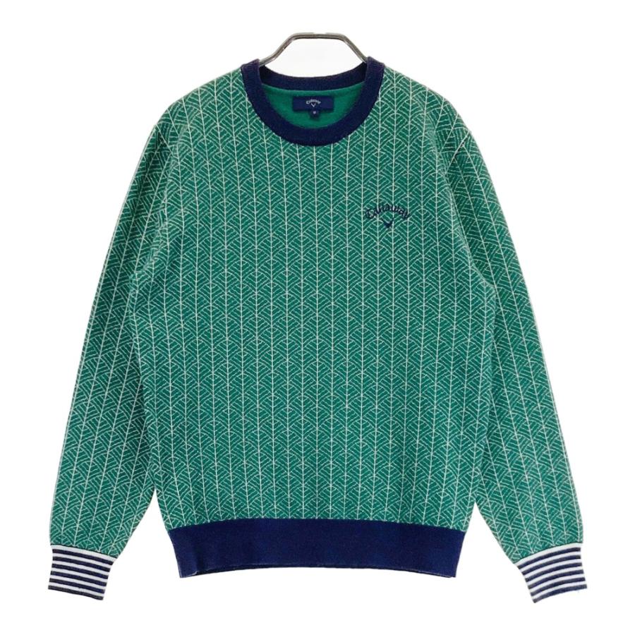 CALLAWAY キャロウェイ ニットセーター 総柄 グリーン系 M ゴルフ