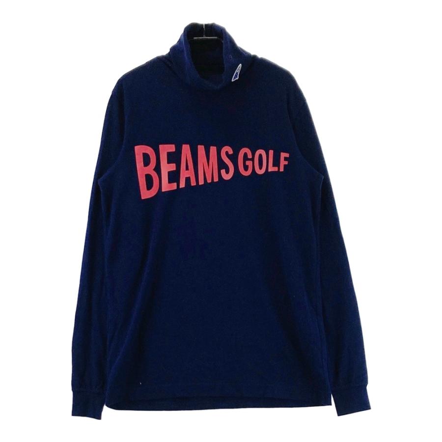 BEAMS GOLF ビームスゴルフ タートルネック 長袖Tシャツ ネイビー系 S