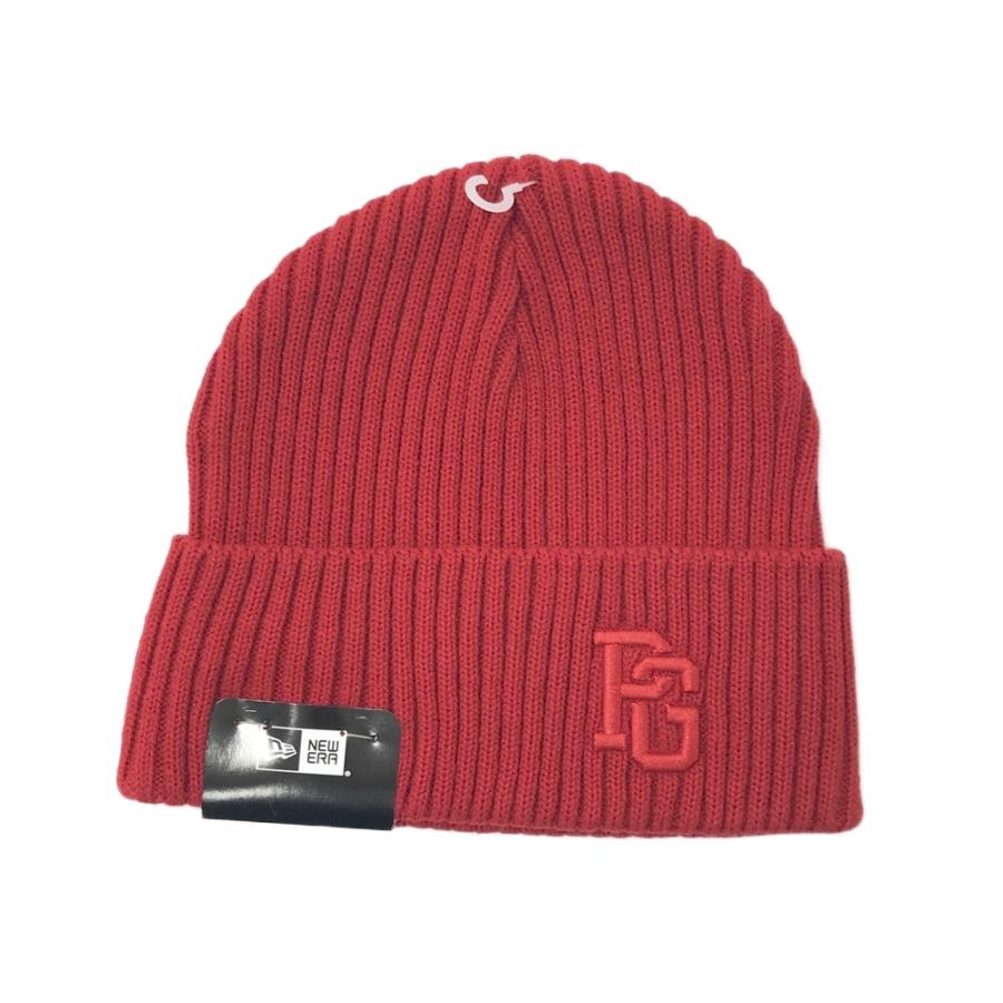 新品】PEARLY GATES パーリーゲイツ ×NEW ERA ニット帽 レッド系 FR 