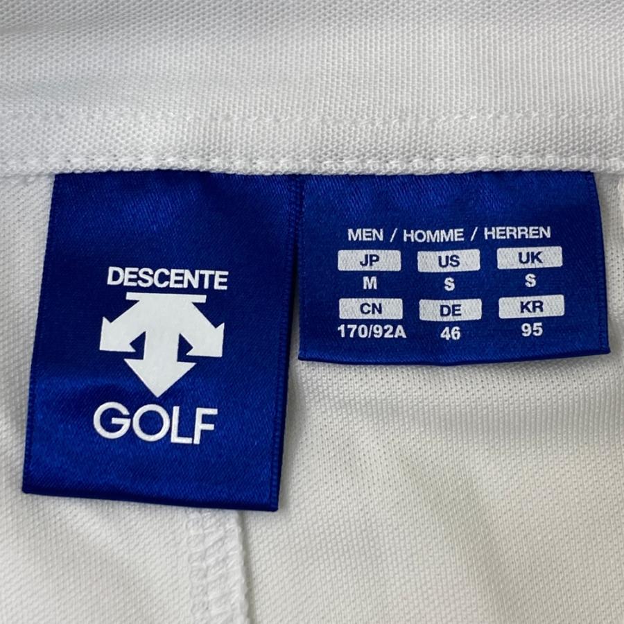 DESCENTE GOLF デサントゴルフ 半袖ポロシャツ ホワイト系 M ゴルフ