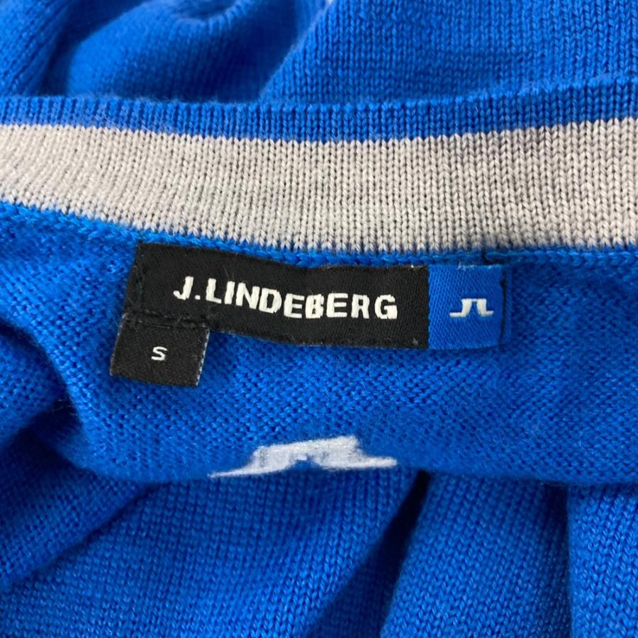 J.LINDEBERG ジェイリンドバーグ ニットベスト ブルー系 S ゴルフ