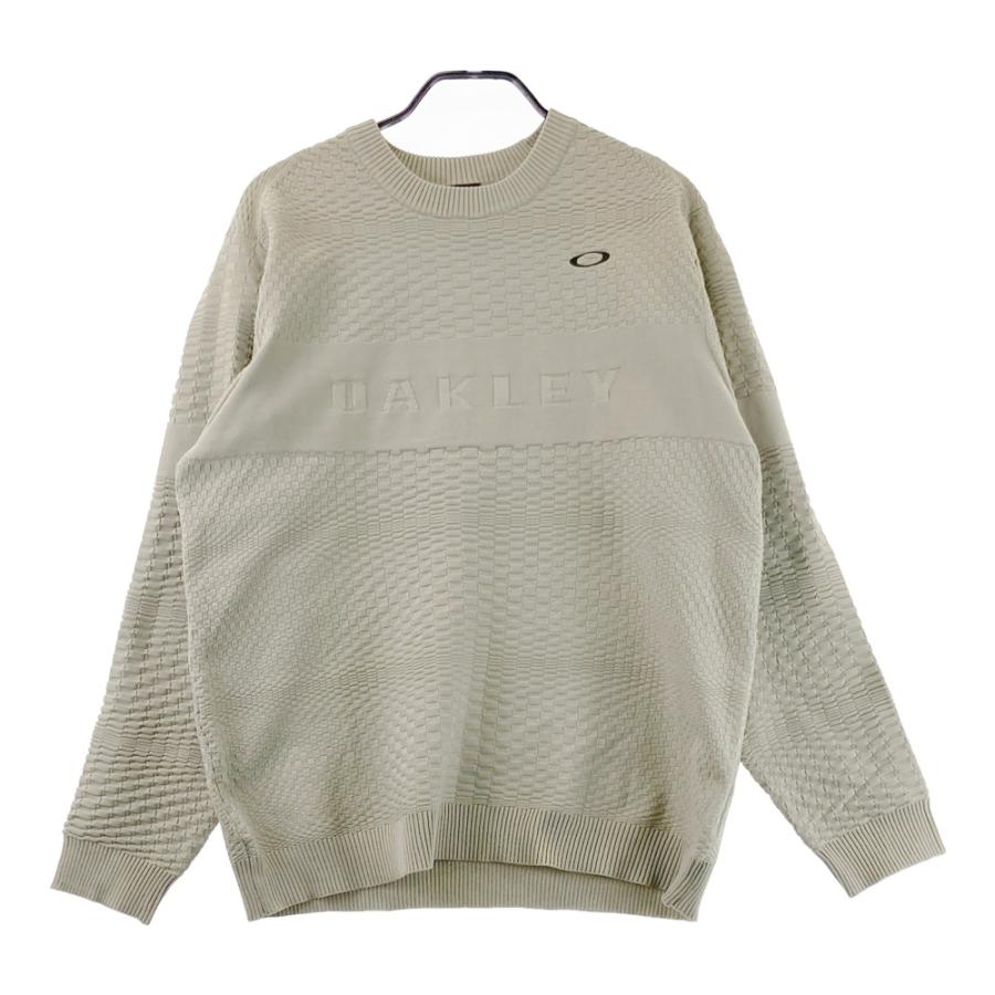OAKLEY オークリー FOA406967 長袖ニットセーター 総柄 ベージュ系 XL