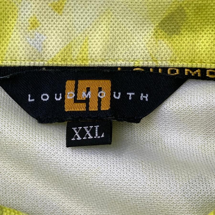 LOUD MOUTH ラウドマウス 長袖ポロシャツ 星 総柄 グリーン系 XXL 