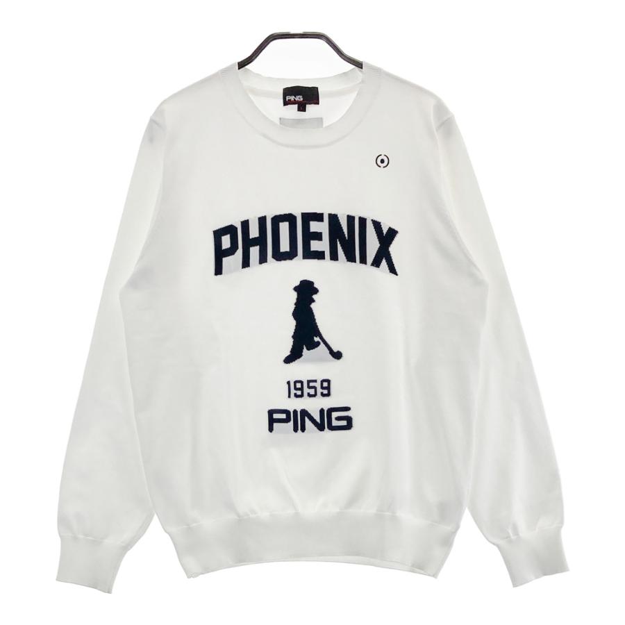 PING ゴルフセーター Lサイズ PING ピン 2023年モデル ニットセーター ホワイト系 L ゴルフウェア
